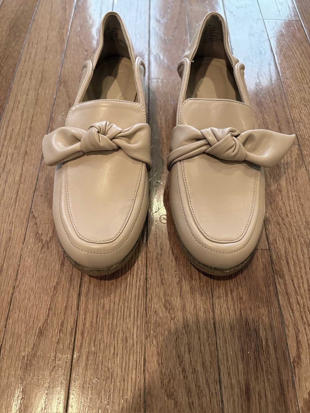 Women’s Knot Detail Slip-On Loafers in Beige JF Maxie Clarita  women’s size 9